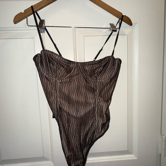 White Fox Boutique Black Sheer Bodysuit - Picture 4 of 5